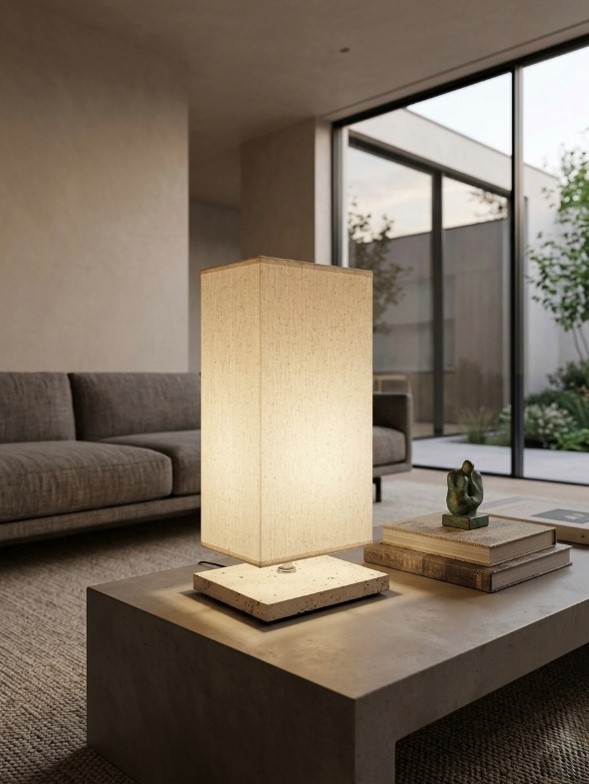 Geometric Marble Table Lamp